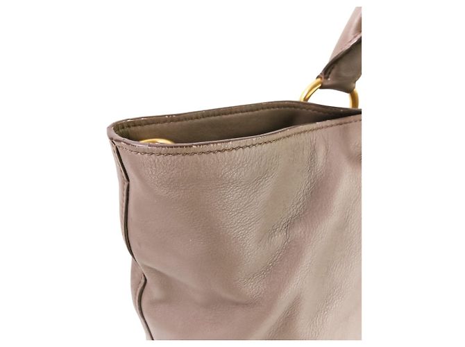 Borsa tote e a spalla Prada in pelle grigia a 2 vie Grigio - vista 12