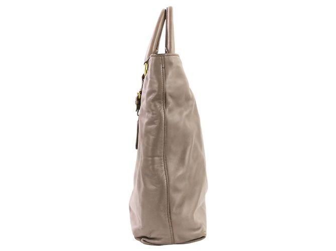 Borsa tote e a spalla Prada in pelle grigia a 2 vie Grigio - vista 3