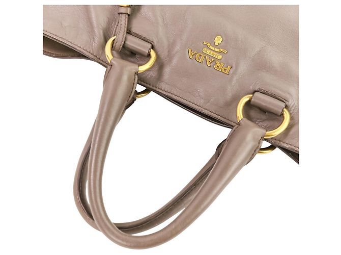 Borsa tote e a spalla Prada in pelle grigia a 2 vie Grigio - vista 6