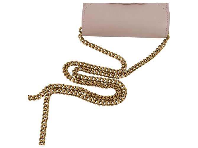 Céline Mini borsa a spalla Celine Triomphe Chain con porta carte Rosa - vista 5