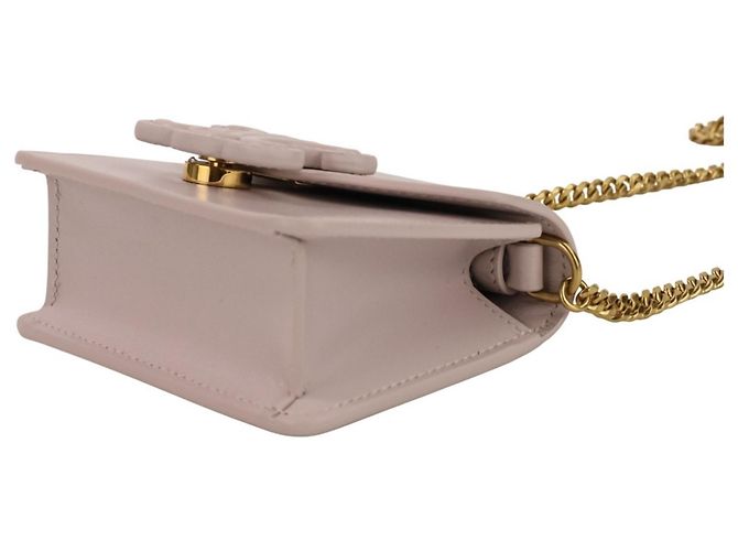 Céline Mini borsa a spalla Celine Triomphe Chain con porta carte Rosa - vista 8