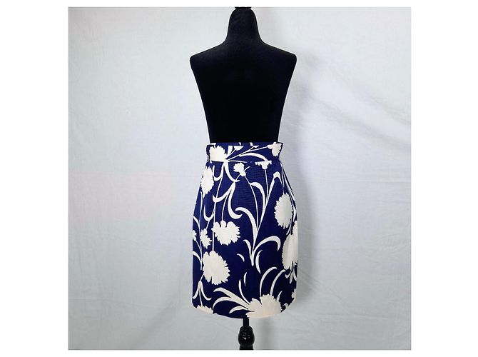 Gonna Moschino floreale bianca e blu Bianco - vista 2