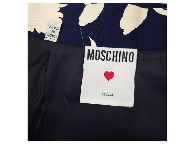 Gonna Moschino floreale bianca e blu Bianco - vista 3