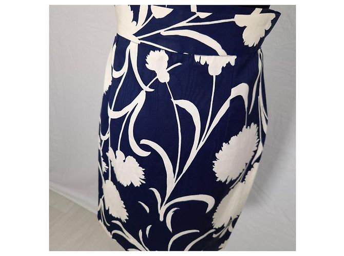 Gonna Moschino floreale bianca e blu Bianco - vista 4