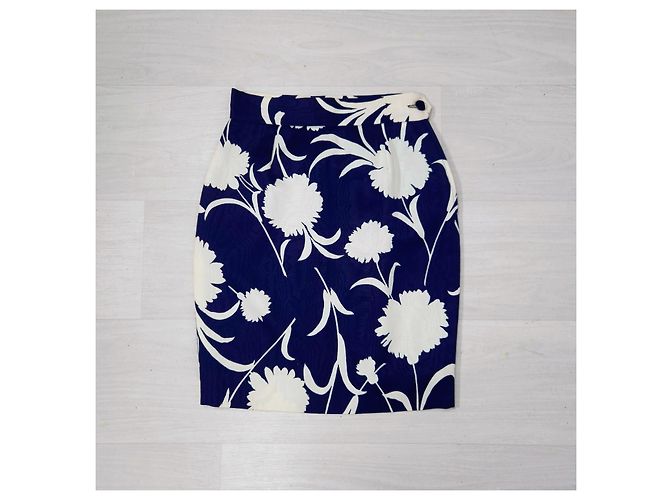 Gonna Moschino floreale bianca e blu Bianco - vista 5