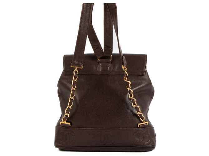 Zaino Chanel Marrone Pelle Caviar - vista 2