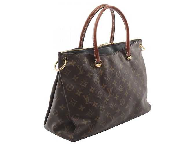 Borsa Pallas Louis Vuitton Marrone Nero Monogramma - vista 2