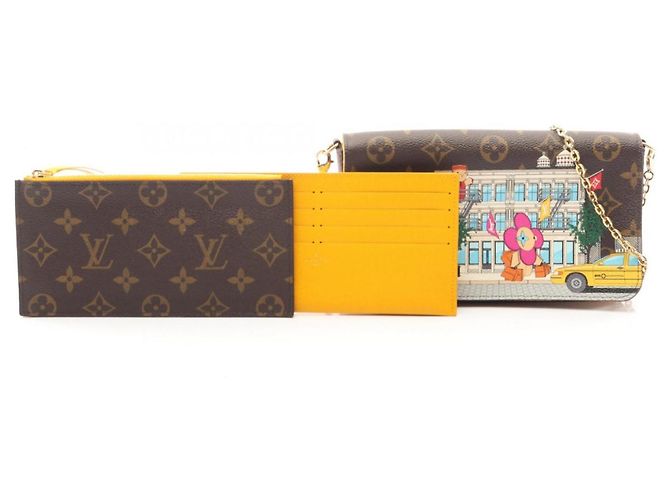 Vivienne Borsa a Spalla Pochette Felicie Louis Vuitton Marrone Multicolore Monogramma - vista 5