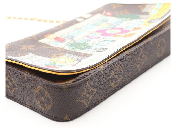 Vivienne Borsa a Spalla Pochette Felicie Louis Vuitton Marrone Multicolore Monogramma - vista 6