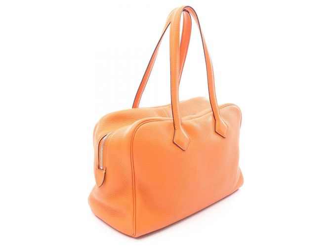 Borsa Hermès Victoria 35 arancione - vista 2
