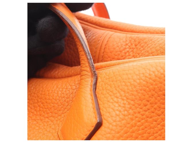 Borsa Hermès Victoria 35 arancione - vista 9