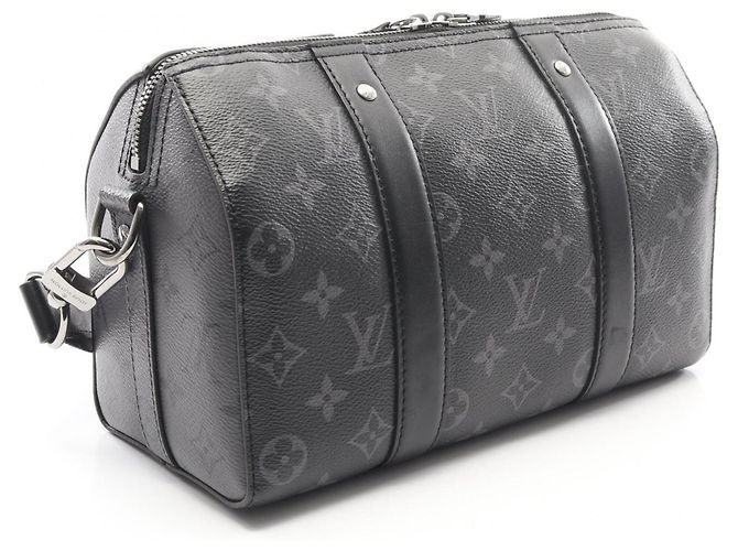 Borsa a Spalla City Keepall Louis Vuitton Marrone Nero - vista 2