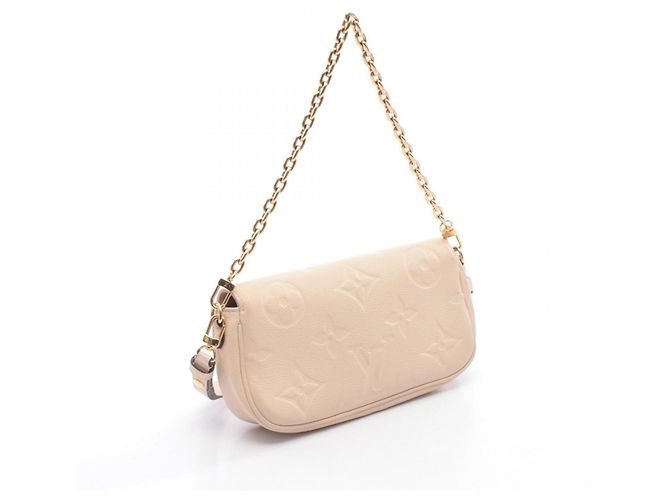 Borsa Ivy Wallet on Chain Louis Vuitton Beige - vista 2
