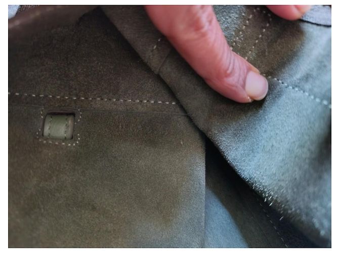 Borsa a mano Céline in pelle verde oliva - vista 10