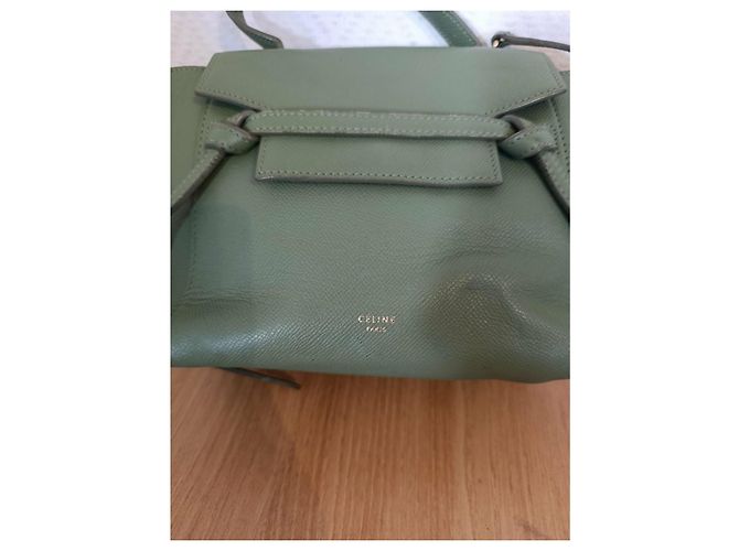 Borsa a mano Céline in pelle verde oliva - vista 4