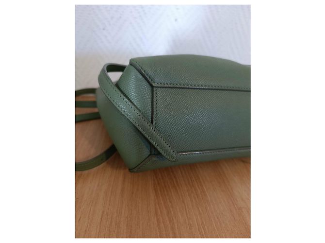 Borsa a mano Céline in pelle verde oliva - vista 5