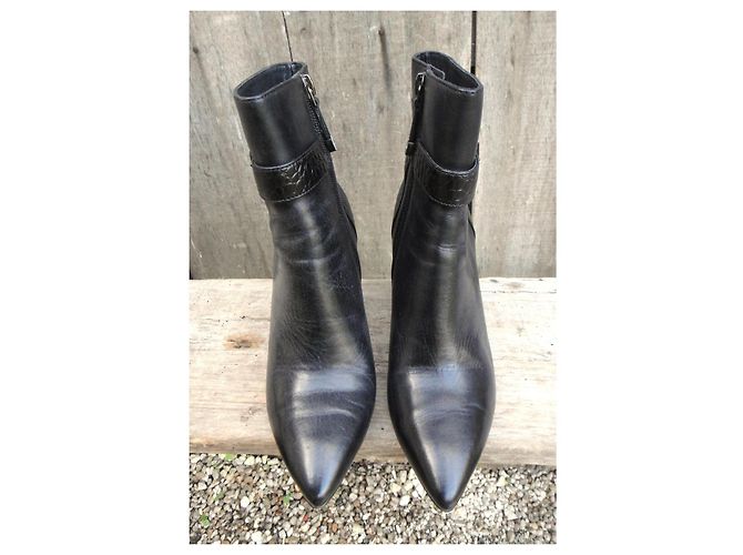 Autre Marque What For Stiefeletten aus schwarzem Leder - Ansicht 3