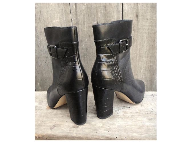 Autre Marque What For Stiefeletten aus schwarzem Leder - Ansicht 4