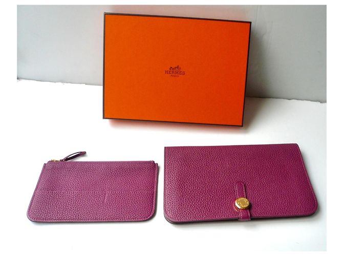 HERMES Cartera Dogon Tosca GM TBE / Cartera Dogon de Hermès Rosa - vista 2