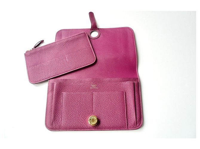 HERMES Cartera Dogon Tosca GM TBE / Cartera Dogon de Hermès Rosa - vista 3