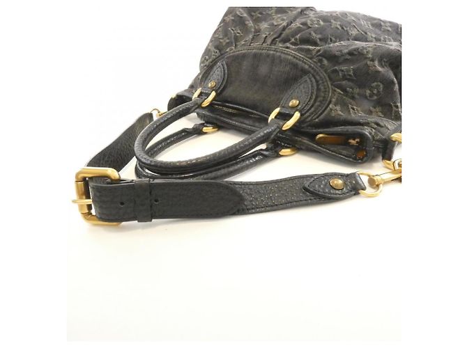 Borsa Louis Vuitton Monogram Denim Neo Cabby MM Nero - vista 5