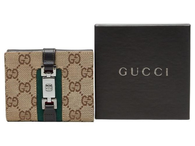 Billetera bifold Gucci GG Canvas Jackie Sherry Line Multicolor Beige - vista 13