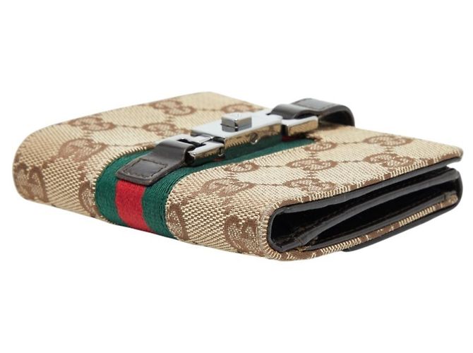 Billetera bifold Gucci GG Canvas Jackie Sherry Line Multicolor Beige - vista 4