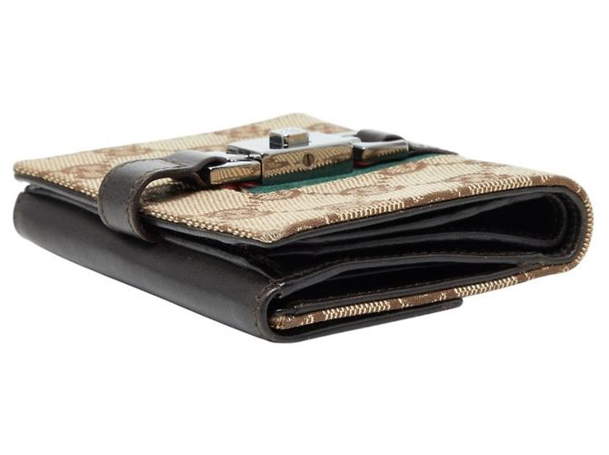Billetera bifold Gucci GG Canvas Jackie Sherry Line Multicolor Beige - vista 5