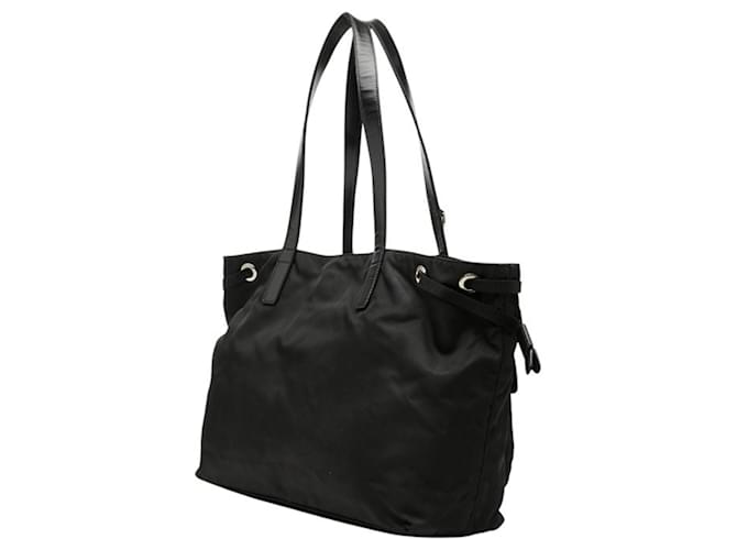 Bolsa de mão com placa de logo triangular Prada Preto - vista 2