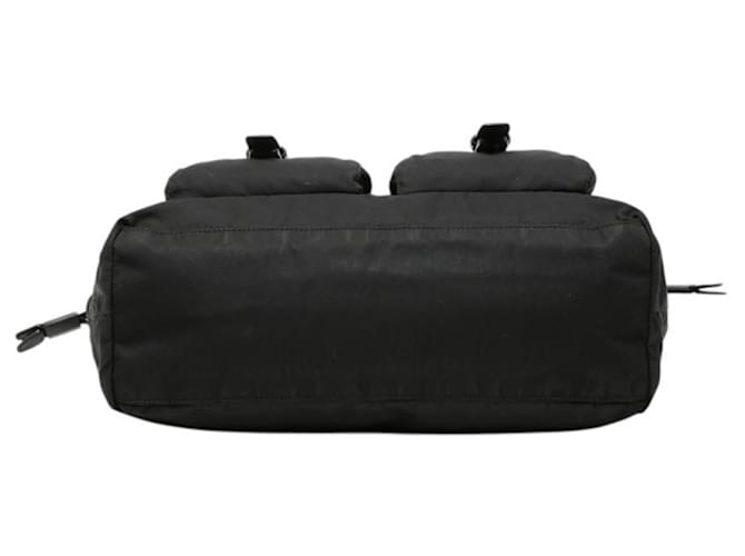 Bolsa de mão com placa de logo triangular Prada Preto - vista 3