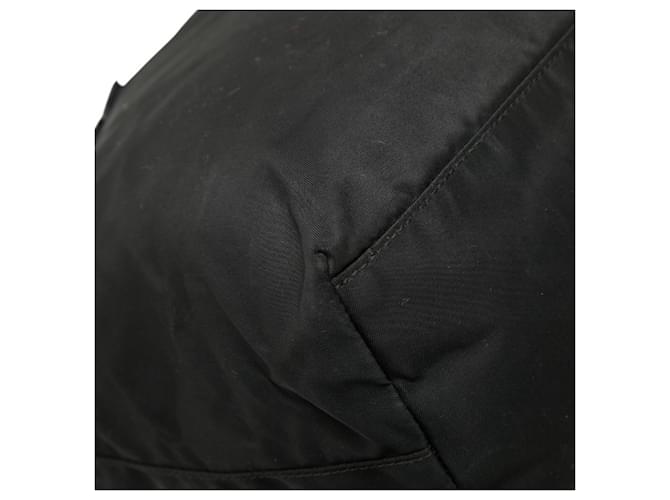 Bolsa de mão com placa de logo triangular Prada Preto - vista 7