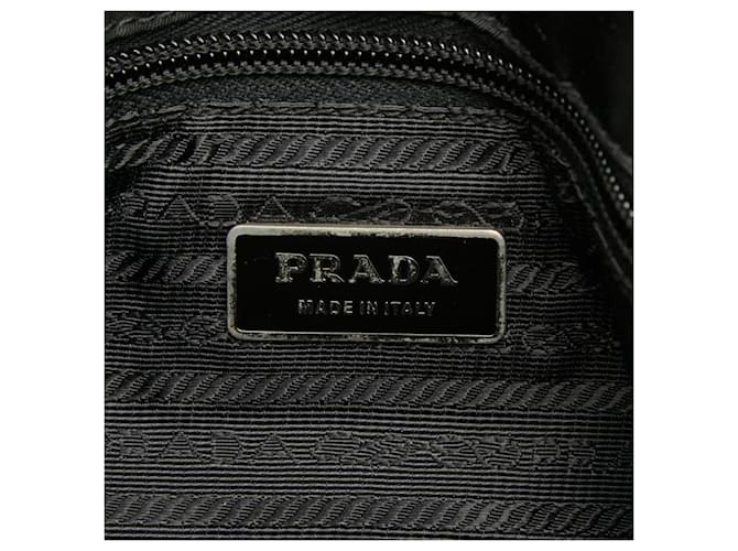 Bolsa de mão com placa de logo triangular Prada Preto - vista 9