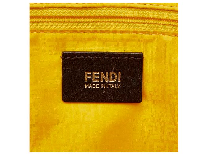 Borsa Tote Fendi Zucca Marrone in Pelle e PVC - vista 10