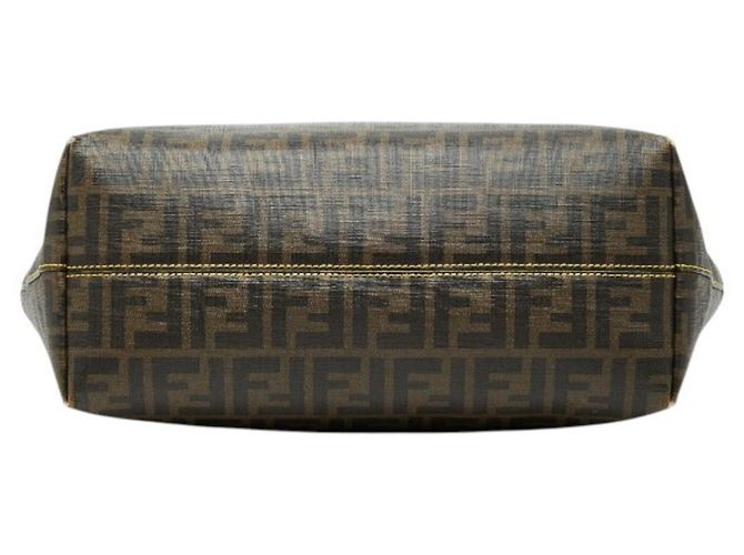Borsa Tote Fendi Zucca Marrone in Pelle e PVC - vista 3