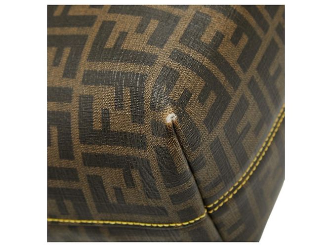 Borsa Tote Fendi Zucca Marrone in Pelle e PVC - vista 4