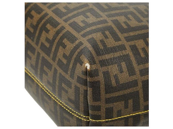 Borsa Tote Fendi Zucca Marrone in Pelle e PVC - vista 5