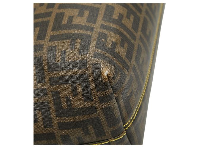 Borsa Tote Fendi Zucca Marrone in Pelle e PVC - vista 6