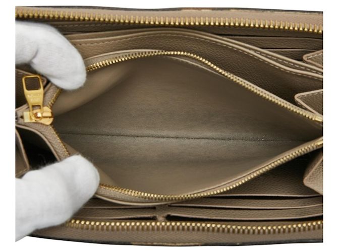 Zippy Geldbörse Monogram Empreinte Louis Vuitton Beige Grau Roh - Ansicht 8
