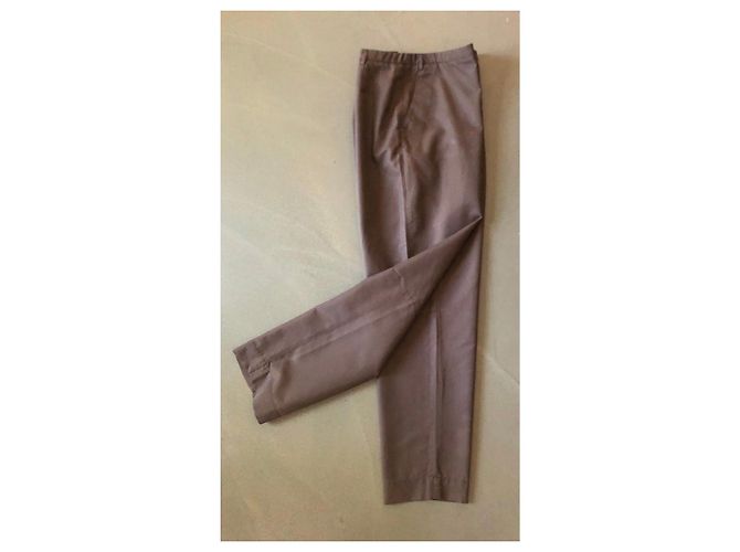 Pantalón Prada marrón de algodón satinado mezcla talla 36 FR (40 IT) Castaño - vista 6