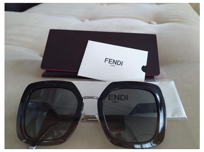 Gafas de sol Fendi Oversize Marrones Metal Castaño - vista 5