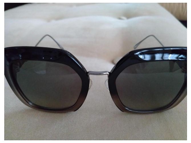 Gafas de sol Fendi Oversize Marrones Metal Castaño - vista 6