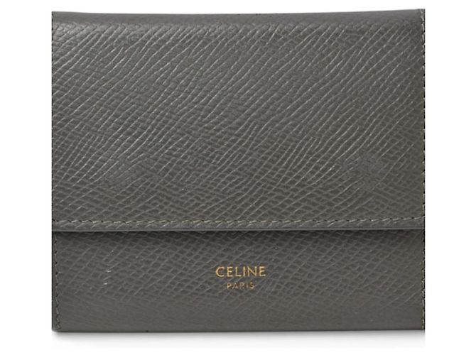 Céline Portafoglio trifold piccolo grigio per donna Celine Marrone - vista 2