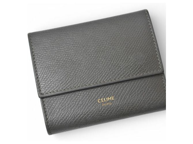 Céline Portafoglio trifold piccolo grigio per donna Celine Marrone - vista 3