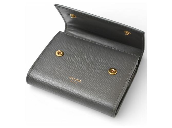 Céline Portafoglio trifold piccolo grigio per donna Celine Marrone - vista 8