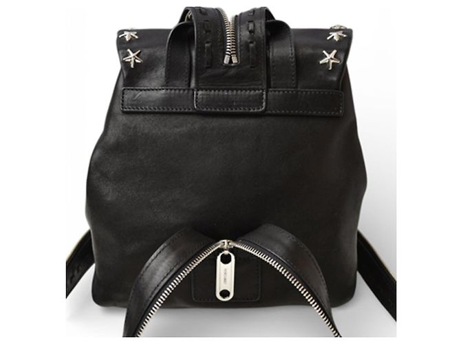Jimmy Choo Suki Schwarzer Leder-Rucksack - Ansicht 14
