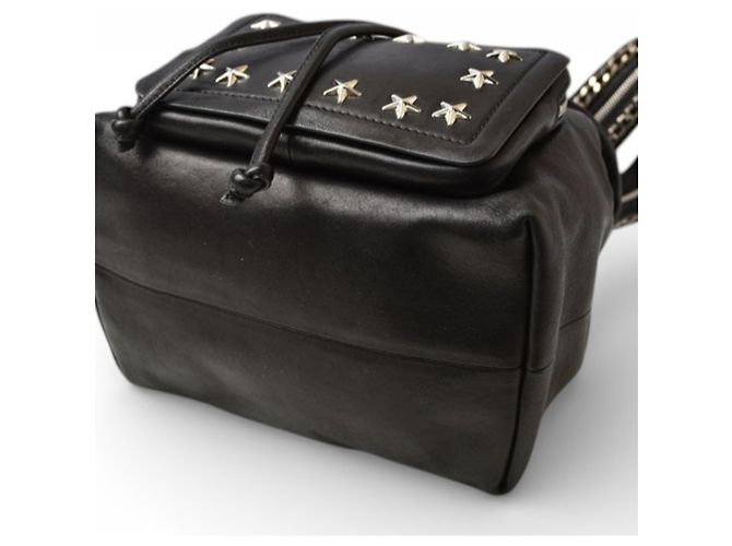 Jimmy Choo Suki Schwarzer Leder-Rucksack - Ansicht 15