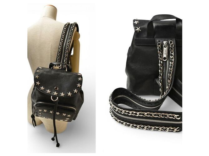 Jimmy Choo Suki Schwarzer Leder-Rucksack - Ansicht 5