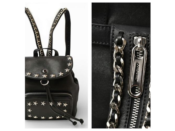 Jimmy Choo Suki Schwarzer Leder-Rucksack - Ansicht 7