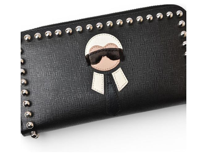 Fendi Karlito Lange Brieftasche Schwarz - Ansicht 3