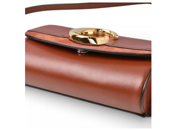 Borsa a spalla e vita in pelle marrone Chloé C - vista 5